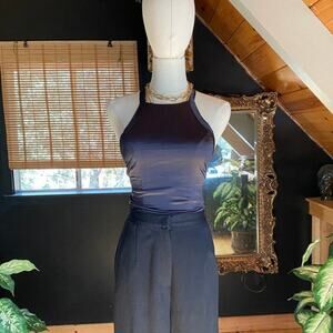 Free People Halter Tank Lace-Up Back